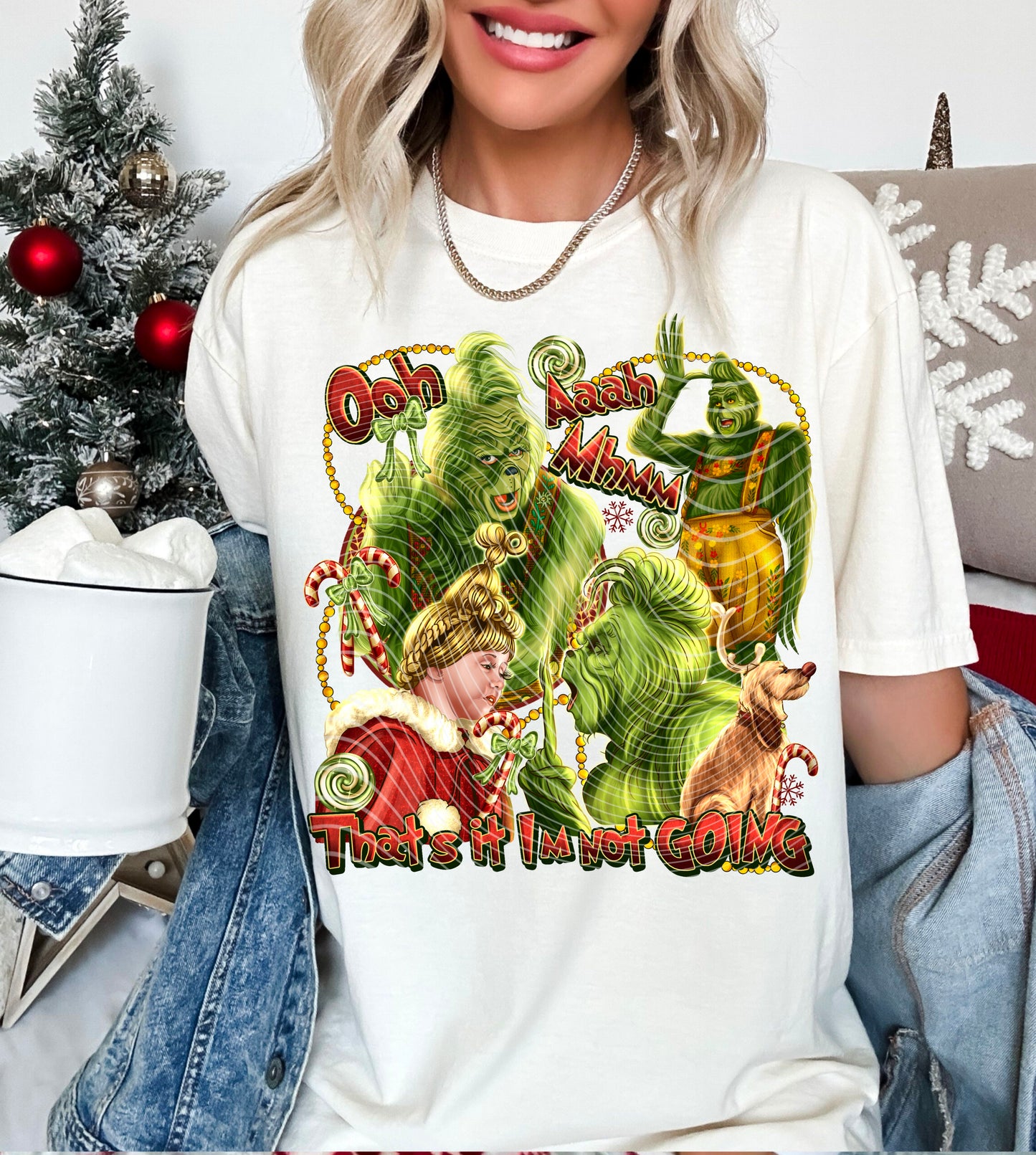 Oooh Aaah Mhmm with Beads DTF Transfer | Trendy Christmas DTF Transfer | Ready to Press | High Quality DTF Transfers | Fast Shipping