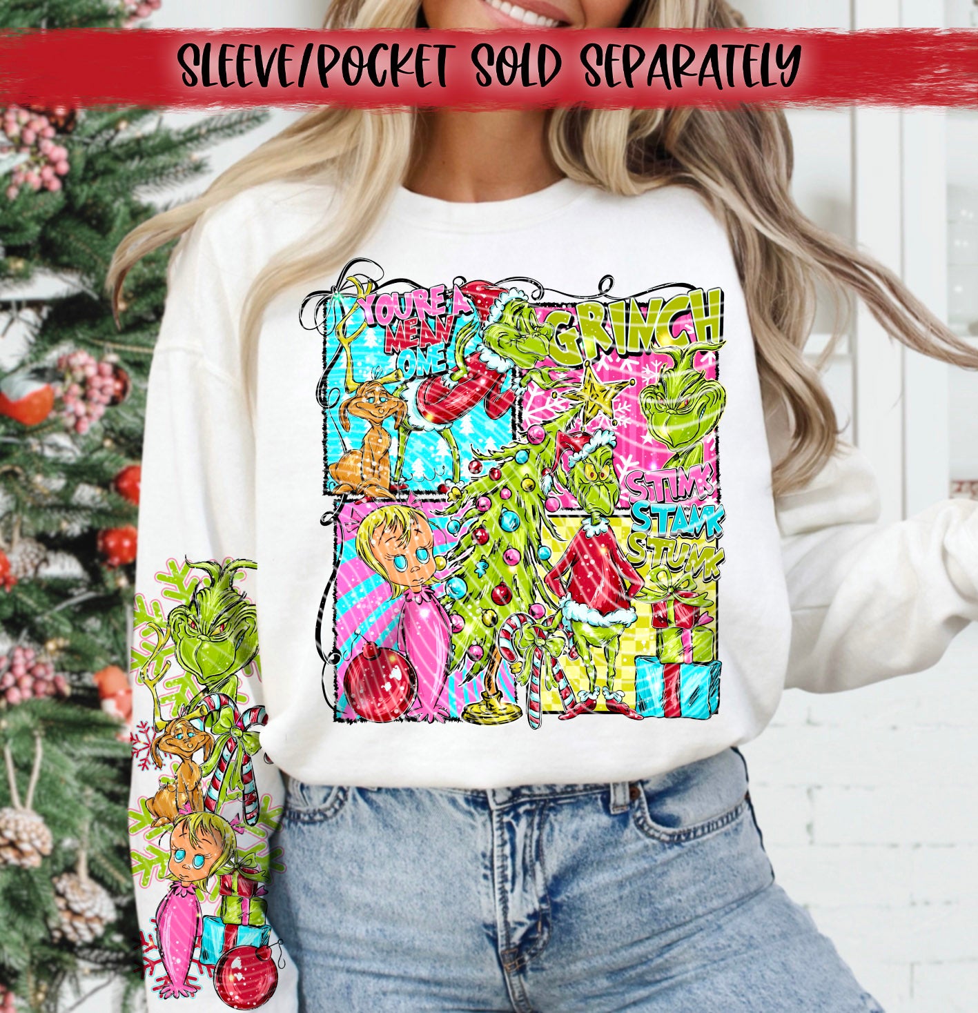 Mean One DTF Transfer | Trendy Christmas DTF Transfer | High Quality Image Transfers | Ready to Press | Instant Peel