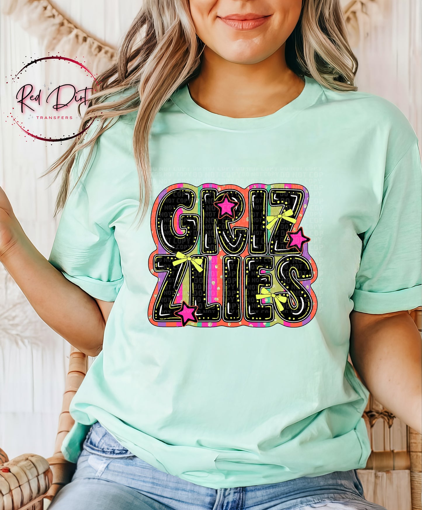 Grizzlies DTF Transfer, Retro Mascot Heat Transfer, School Spirit Transfer, Team Mascot Iron On Transfer, DIY Shirt Transfer