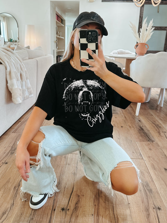 Aggressive Grizzlies Mascot DTF Transfer, School Spirit Mascot Transfer, Sports Team Grizzly Design, Ready To Press Mascot Transfer