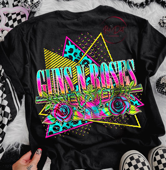Neon Rock Band G* DTF Transfer | Trendy Rock Music DTF Transfer | High Quality Image Transfers | Ready to Press | Instant Peel