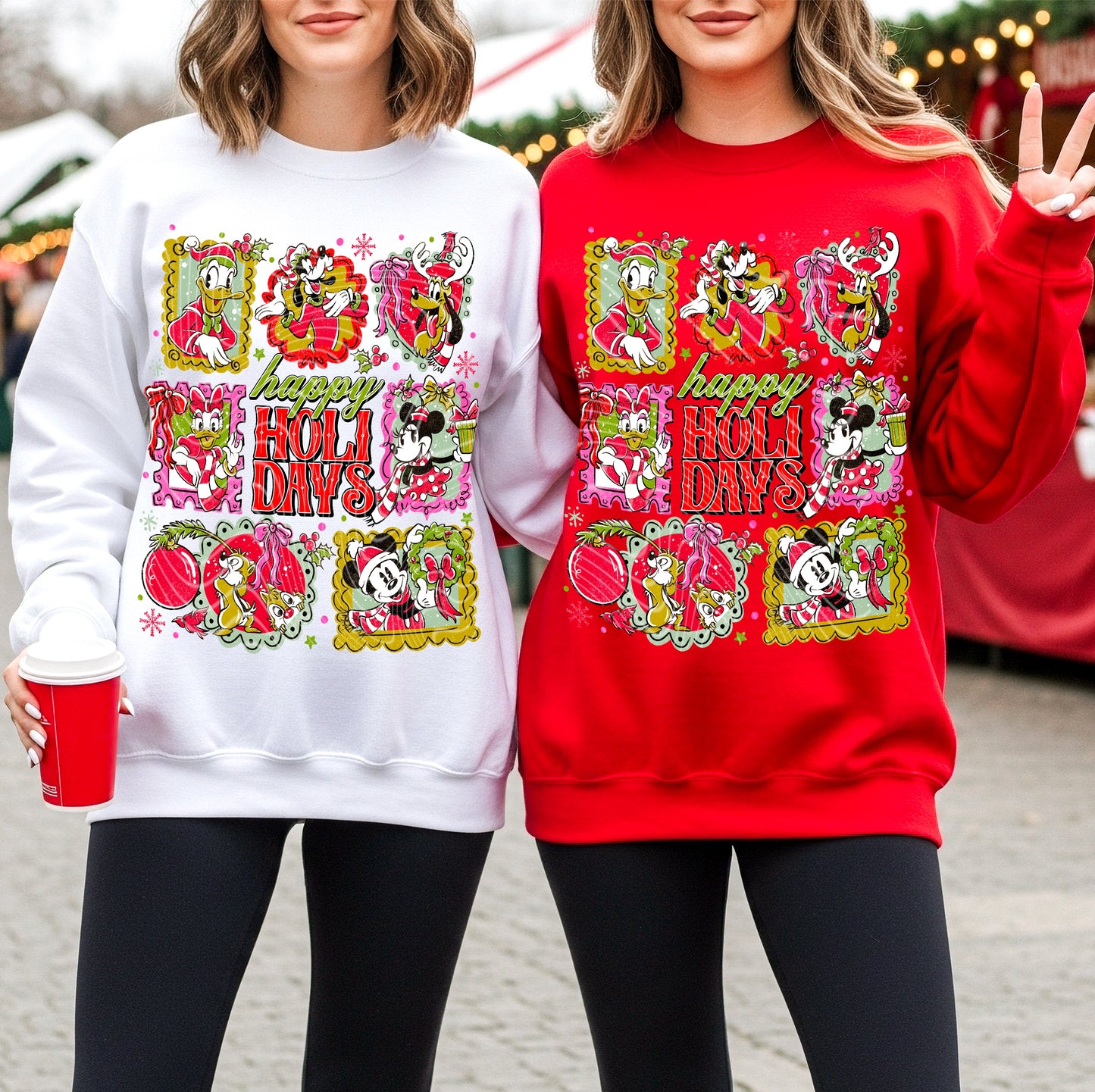 Happy Holidays DTF Transfer | Trendy Christmas DTF Transfer | High Quality Image Transfers | Ready to Press | Instant Peel