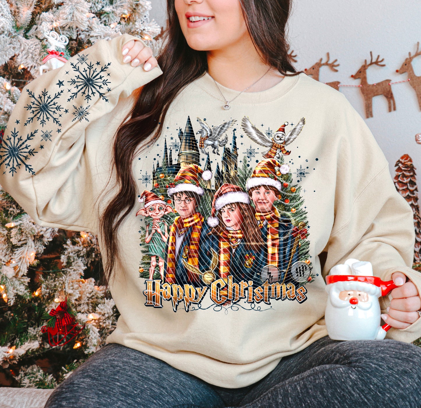 Happy Christmas DTF Transfer | Trendy Christmas DTF Transfer | Ready to Press | High Quality DTF Transfers | Fast Shipping