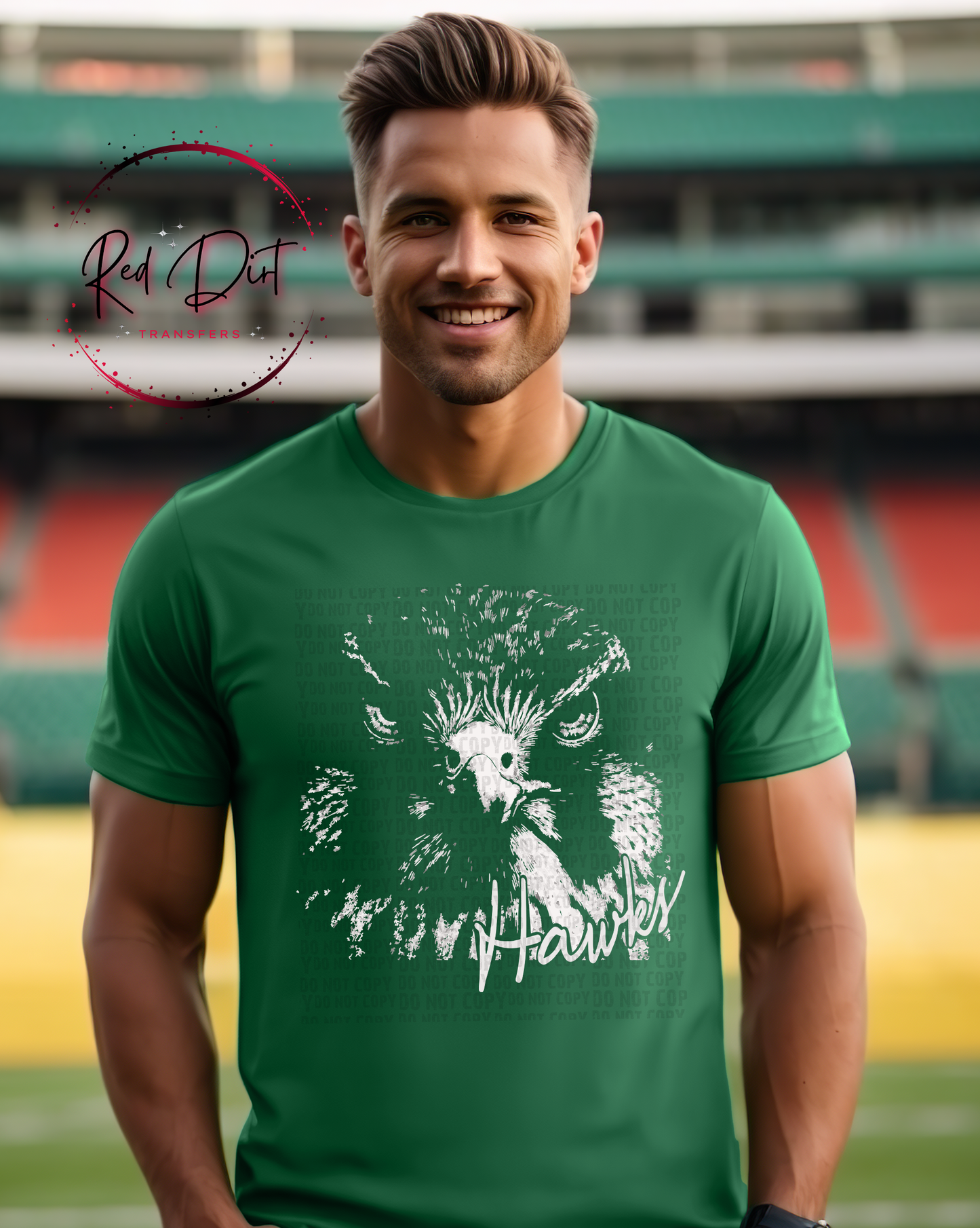 Aggressive Hawk Mascot DTF Transfer, School Spirit Mascot Transfer, Sports Team Hawk Design, Ready To Press Mascot Transfer