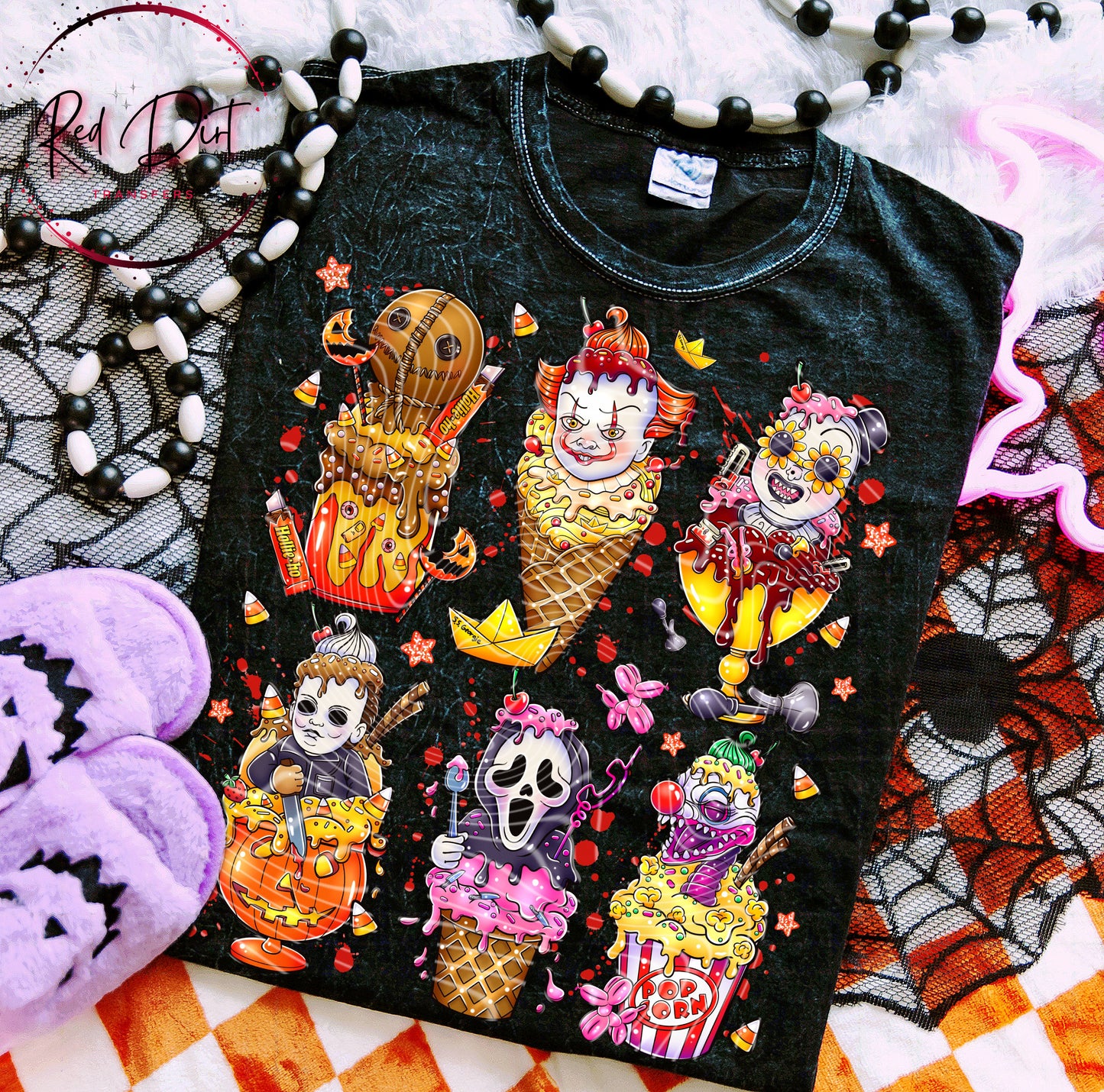 Horror Ice Cream DTF Transfer | Trendy Summer DTF Transfer | High Quality Image Transfers | Ready to Press | Fast Shipping