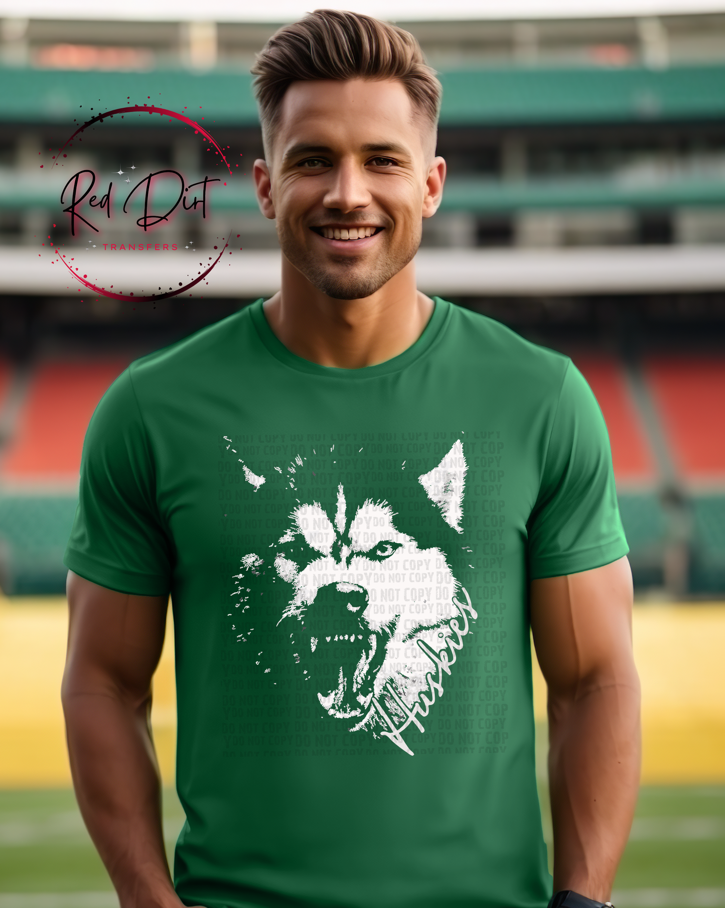 Aggressive Huskies Mascot DTF Transfer, School Spirit Mascot Transfer, Sports Team Huskies Design, Ready To Press Mascot Transfer