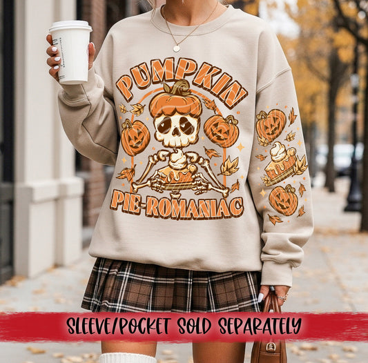 Pumpkin Pie-Romaniac DTF Transfer | Trendy Thanksgiving DTF Transfer | High Quality Image Transfers | Ready to Press | Instant Peel