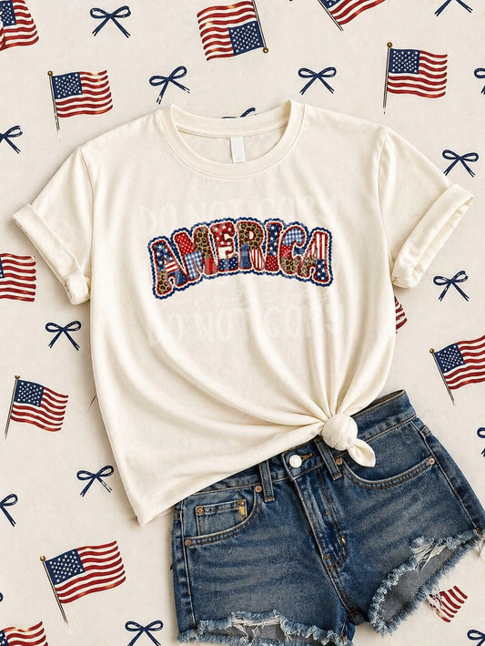 America Patriotic DTF Transfer | Fourth Of July Transfer | American Flag Shirt Transfer | Ready To Press