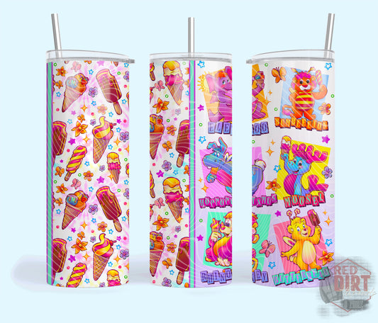 Wuzzle Insulated Tumbler with Plastic Lid and Sealed Reusable Straw | Trendy Throwback Cup | Hot/Cold Tumbler