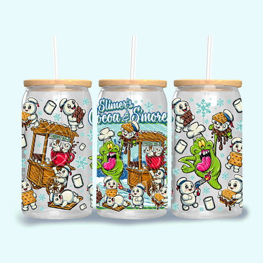 Cocoa & S'mores UV DTF Libbey Transfer | Trendy Christmas Libbey Wrap | Ready to Transfer | High Quality | Waterproof UV Transfer
