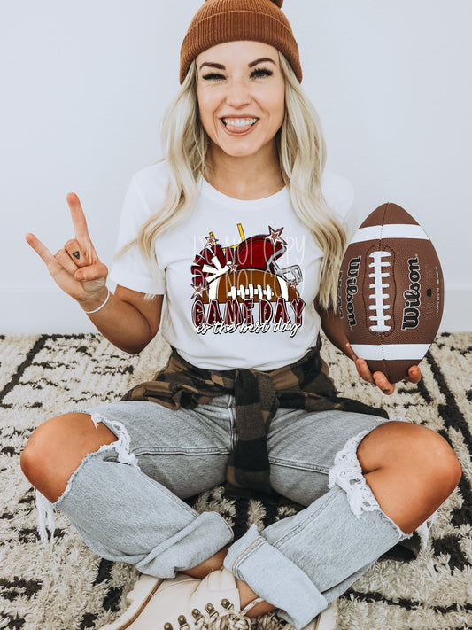 Game Day Is The Best Day (Maroon) DTF Transfer | Trendy Sports DTF Transfer | High Quality Image Transfers | Ready to Press | Instant Peel