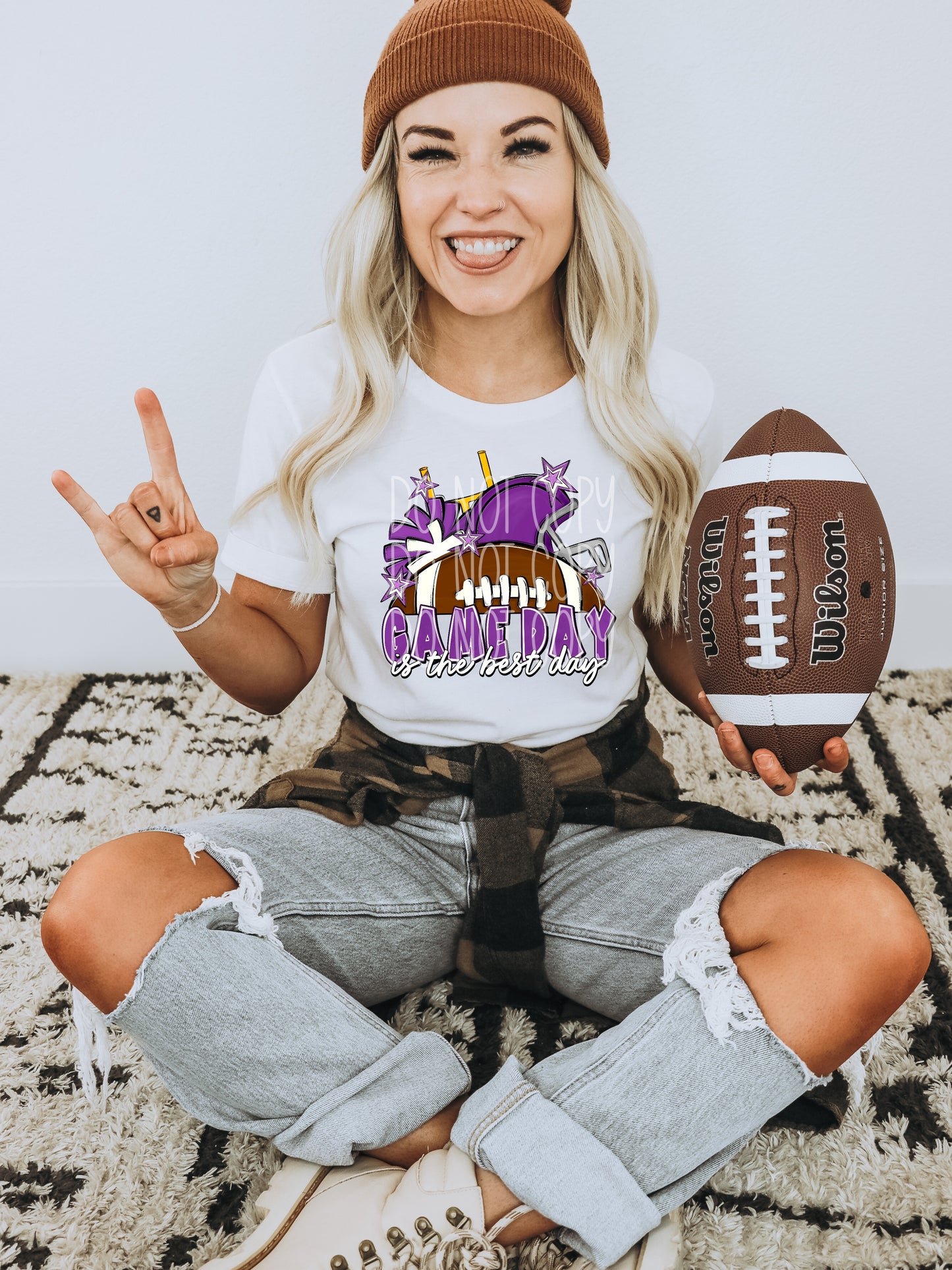 Game Day Is The Best Day (Purple) DTF Transfer | Trendy Sports DTF Transfer | High Quality Image Transfers | Ready to Press | Instant Peel