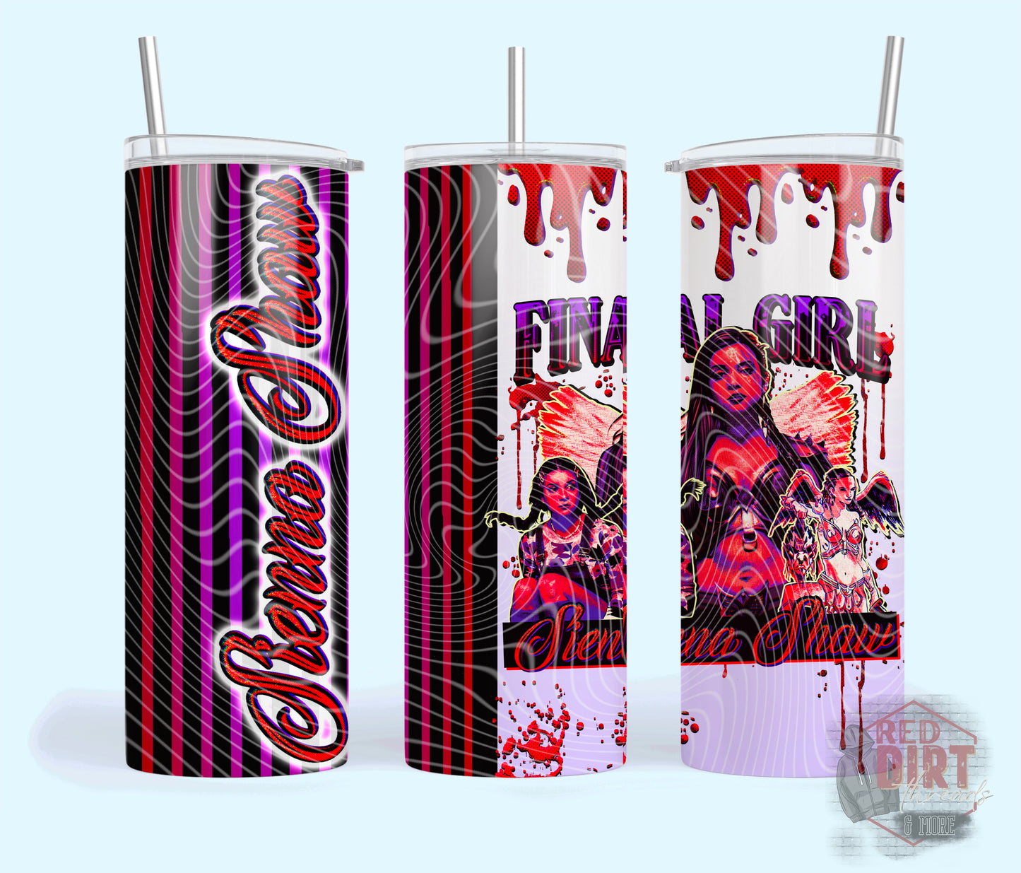 Final Girl Insulated Tumbler with Plastic Lid and Sealed Reusable Straw | Trendy Movie Cup | Hot/Cold Tumbler