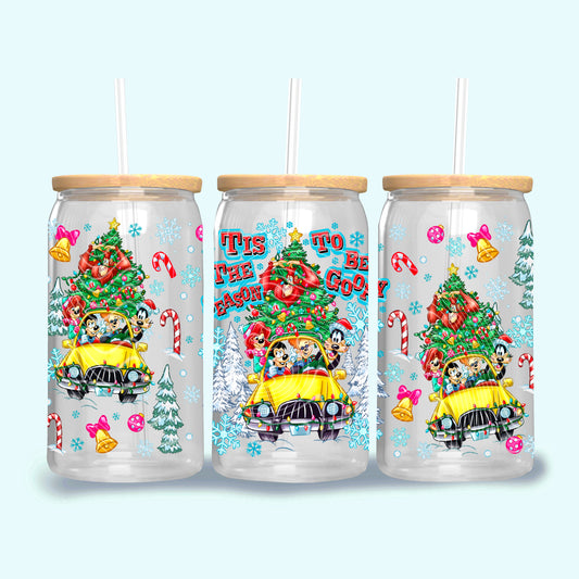 Tis The Season UV DTF Libbey Transfer | Trendy Christmas Libbey Wrap | Ready to Transfer | High Quality | Waterproof UV Transfer