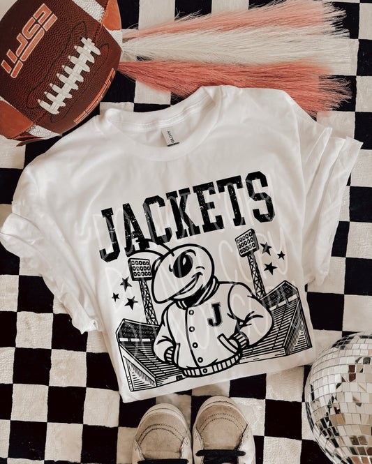 Jackets Letterman Mascot DTF Transfer | Trendy School Spirit DTF Transfer | High Quality Image Transfers | Ready to Press | Instant Peel