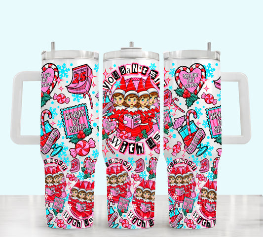 You Can't Sit With Us UV DTF 40oz Tumbler Transfer | Trendy Christmas Tumbler Wrap | Ready to Transfer | High Quality | Waterproof UV Transfer
