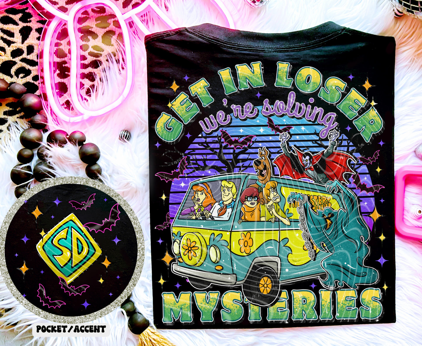 Get In Loser We're Solving Mysteries DTF Transfer | Trendy Spooky DTF Transfer | Ready to Press | High Quality DTF Transfers | Fast Shipping