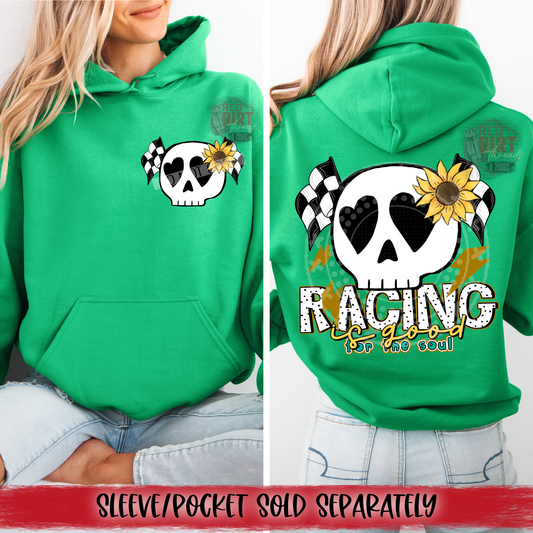 Racing is Good For the Soul DTF Transfer | Trendy Racing DTF Transfer | High Quality Image Transfers | Ready to Press | Fast Shipping