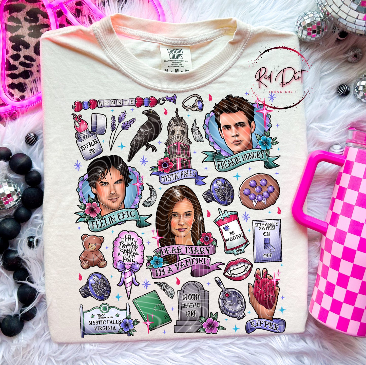 Dear Diary I'm a Vampire DTF Transfer | Trendy Throwback DTF Transfer | High Quality Image Transfers | Ready to Press | Fast Shipping
