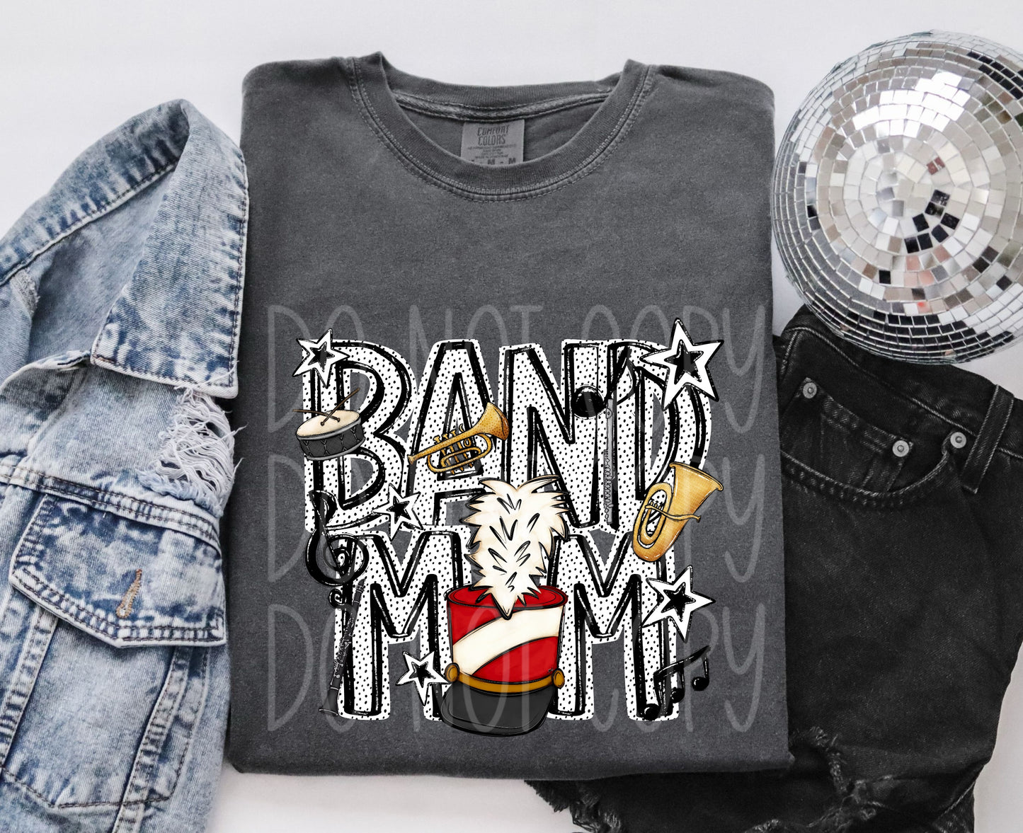 Band Mom DTF Transfer | Marching Band Transfer | Music Mom Heat Transfer | School Spirit Iron On Transfer | Band Shirt