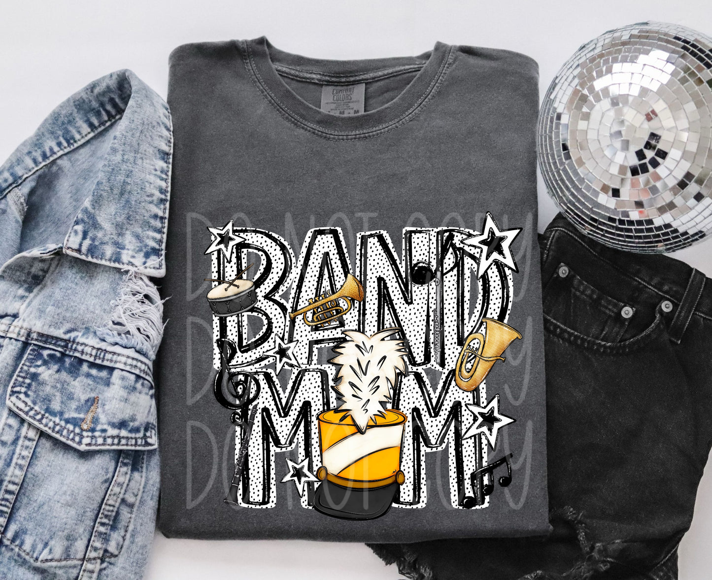 Band Mom DTF Transfer | Marching Band Heat Transfer | Music Parent Iron On Transfer | School Spirit DTF Print | Band Shirt