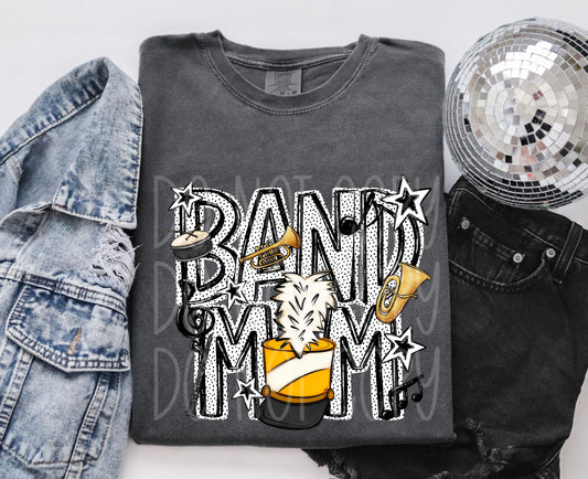 Band Mom DTF Transfer | Marching Band Heat Transfer | Music Parent Iron On Transfer | School Spirit DTF Print | Band Shirt