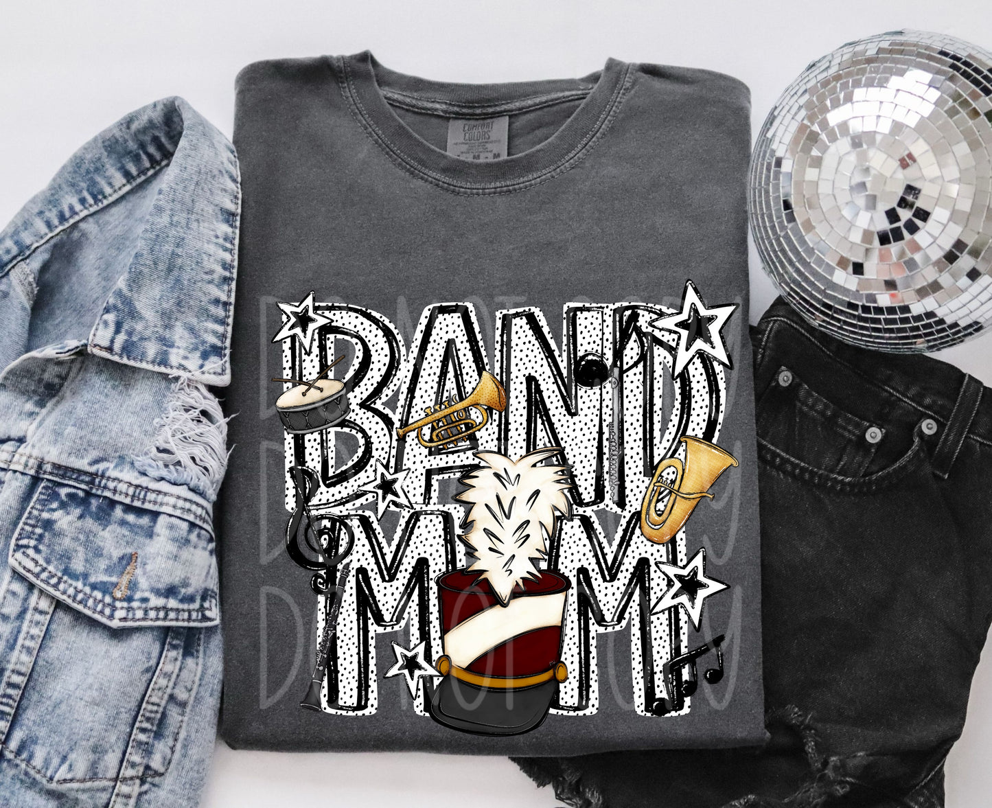 Band Mom DTF Transfer | Marching Band Heat Transfer | Music Parent Iron On Transfer | School Spirit DTF Print | Band Shirt