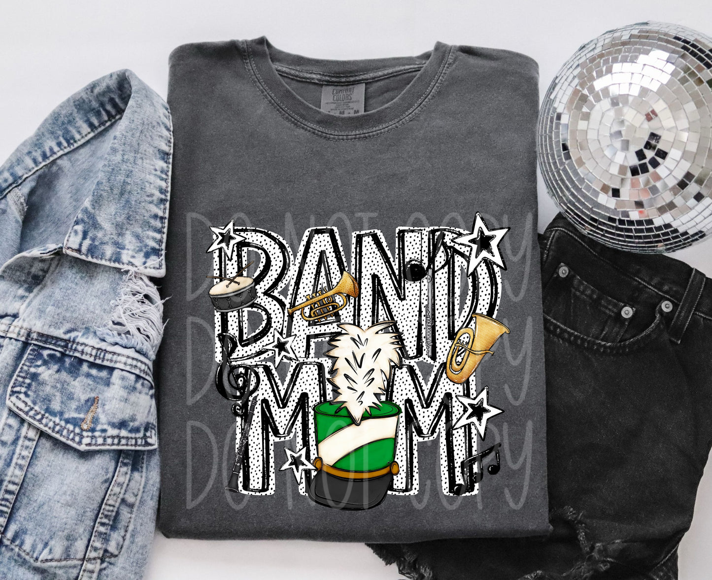 Band Mom DTF Transfer | Marching Band Heat Transfer | Music Parent Iron On Transfer | School Spirit DTF Print | Band Shirt (Copy) (Copy)
