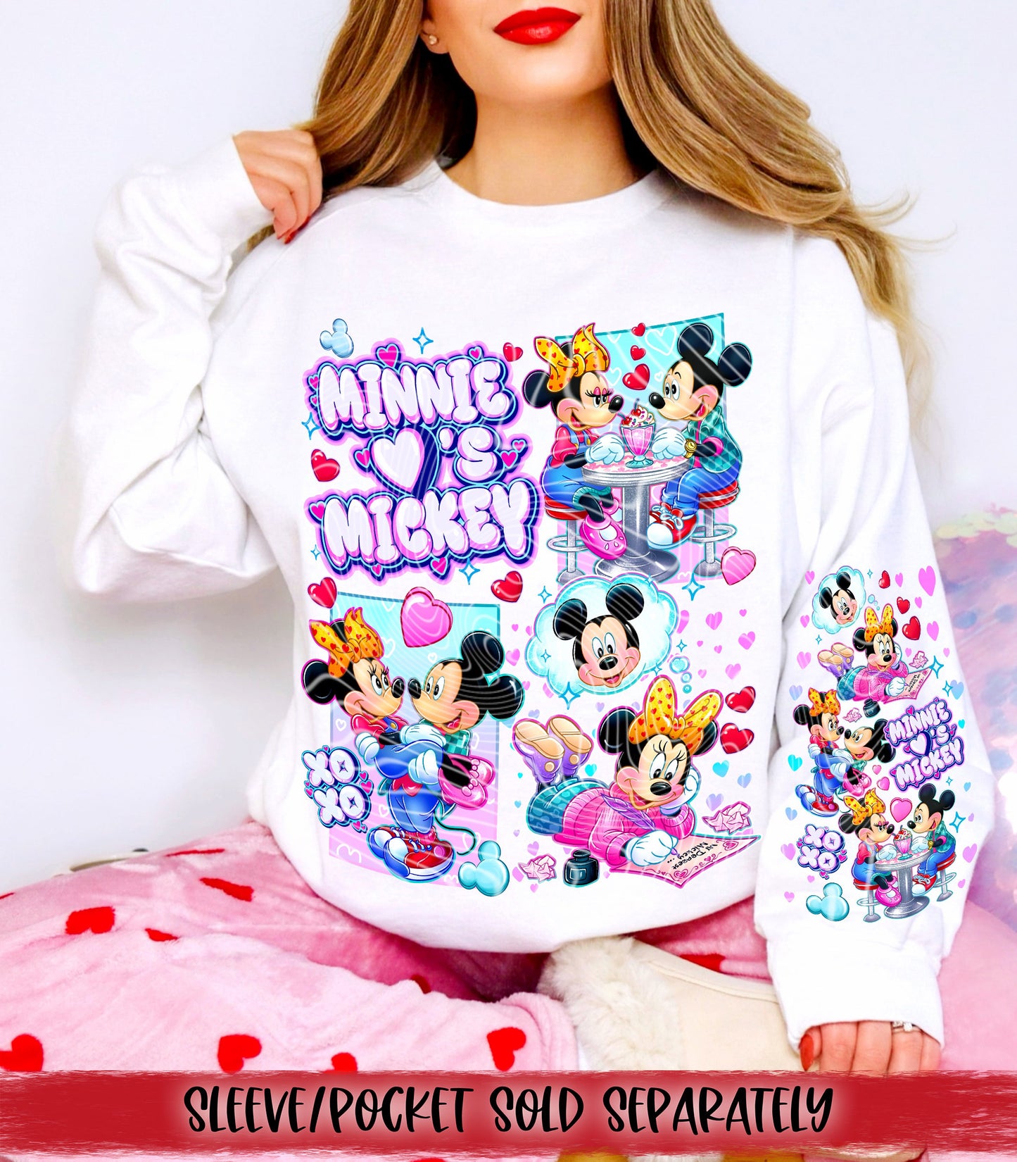 Mouse Love DTF Transfer | Trendy Valentine's Day DTF Transfer | High Quality Image Transfers | Ready to Press | Instant Peel