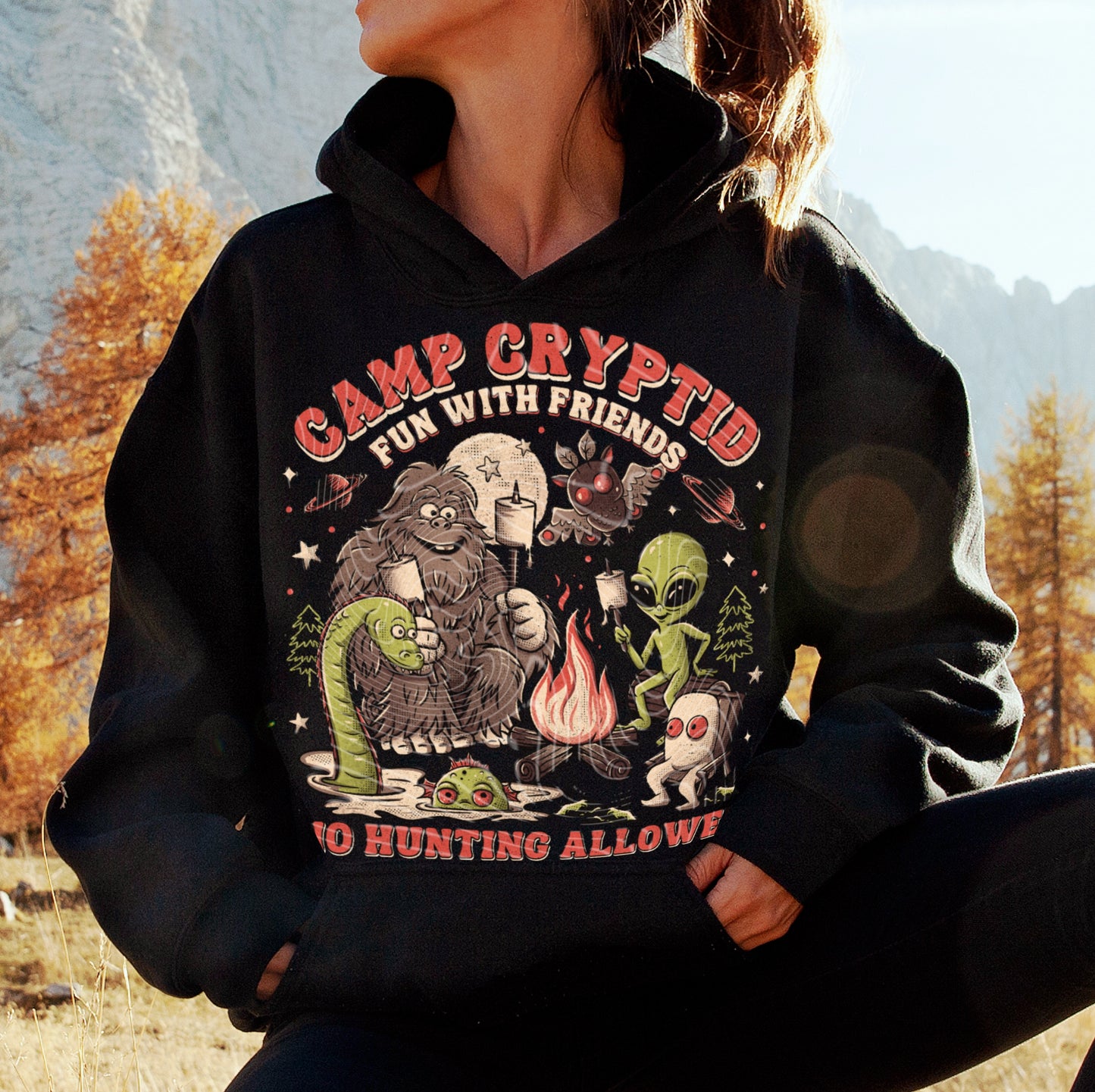 Camp Cryptid DTF Transfer | Trendy DTF Transfer | High Quality Image Transfers | Ready to Press | Fast Shipping