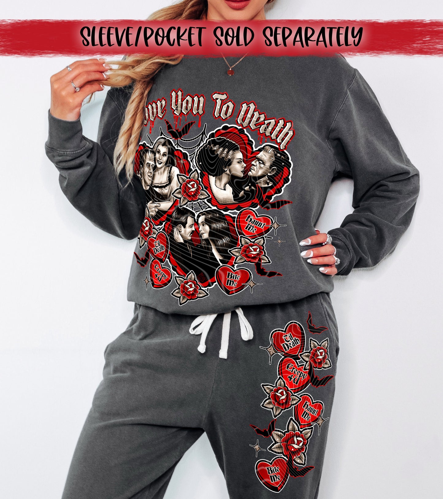 Love You To Death DTF Transfer | Trendy Valentine's Day DTF Transfer | High Quality Image Transfers | Ready to Press | Instant Peel