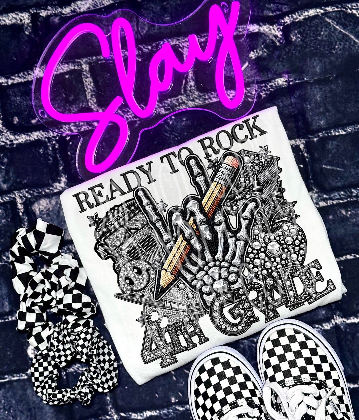 Ready to Rock 4th Grade DTF Transfer | Trendy School DTF Transfer | Ready to Press | High Quality DTF Transfers | Fast Shipping
