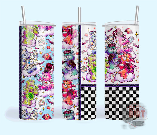 Bears Insulated Tumbler with Plastic Lid and Sealed Reusable Straw | Trendy Cup | Hot/Cold Tumbler