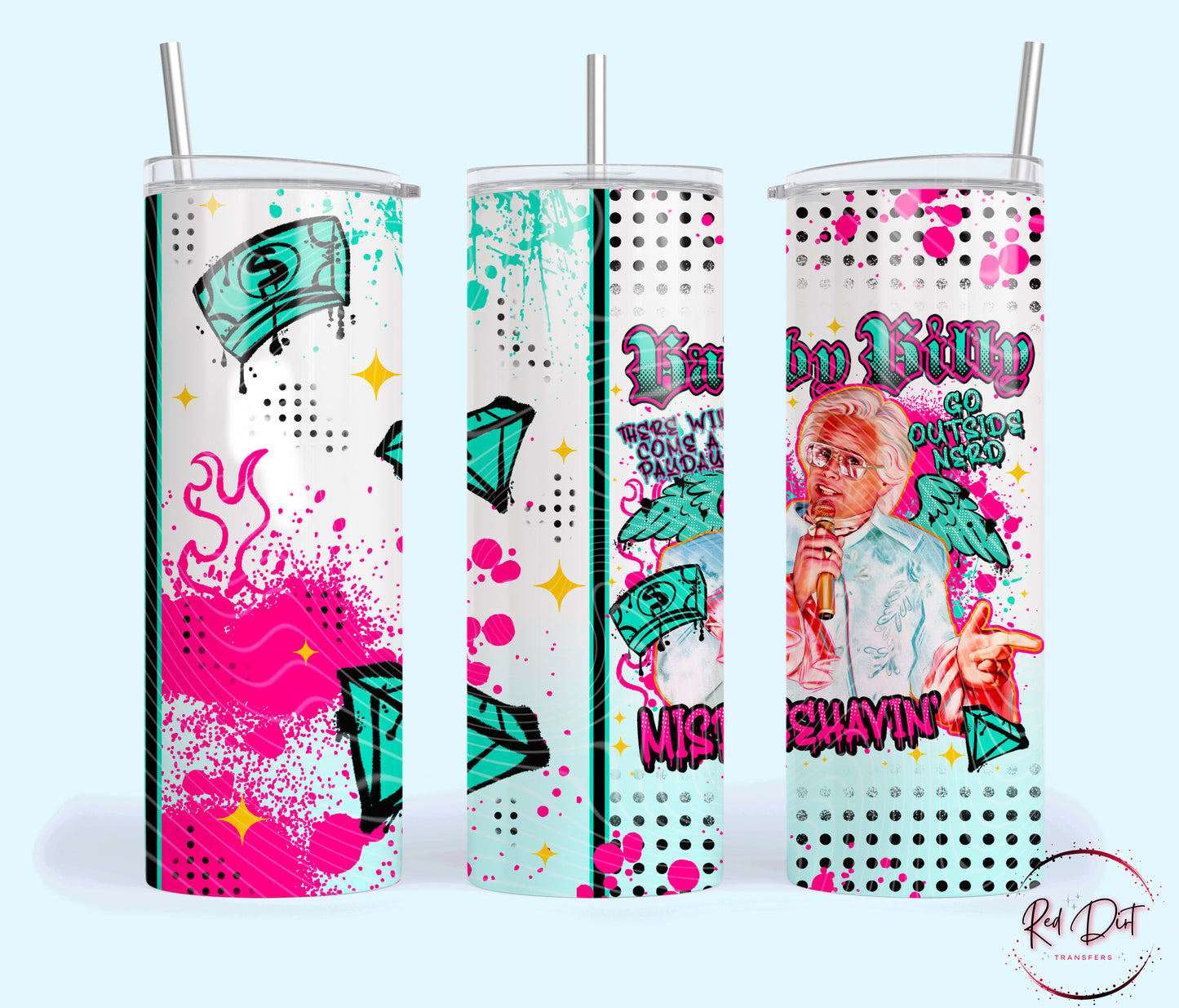 Go Outside Nerd Insulated Tumbler with Plastic Lid and Sealed Reusable Straw | Trendy TV Show Cup | Hot/Cold Tumbler