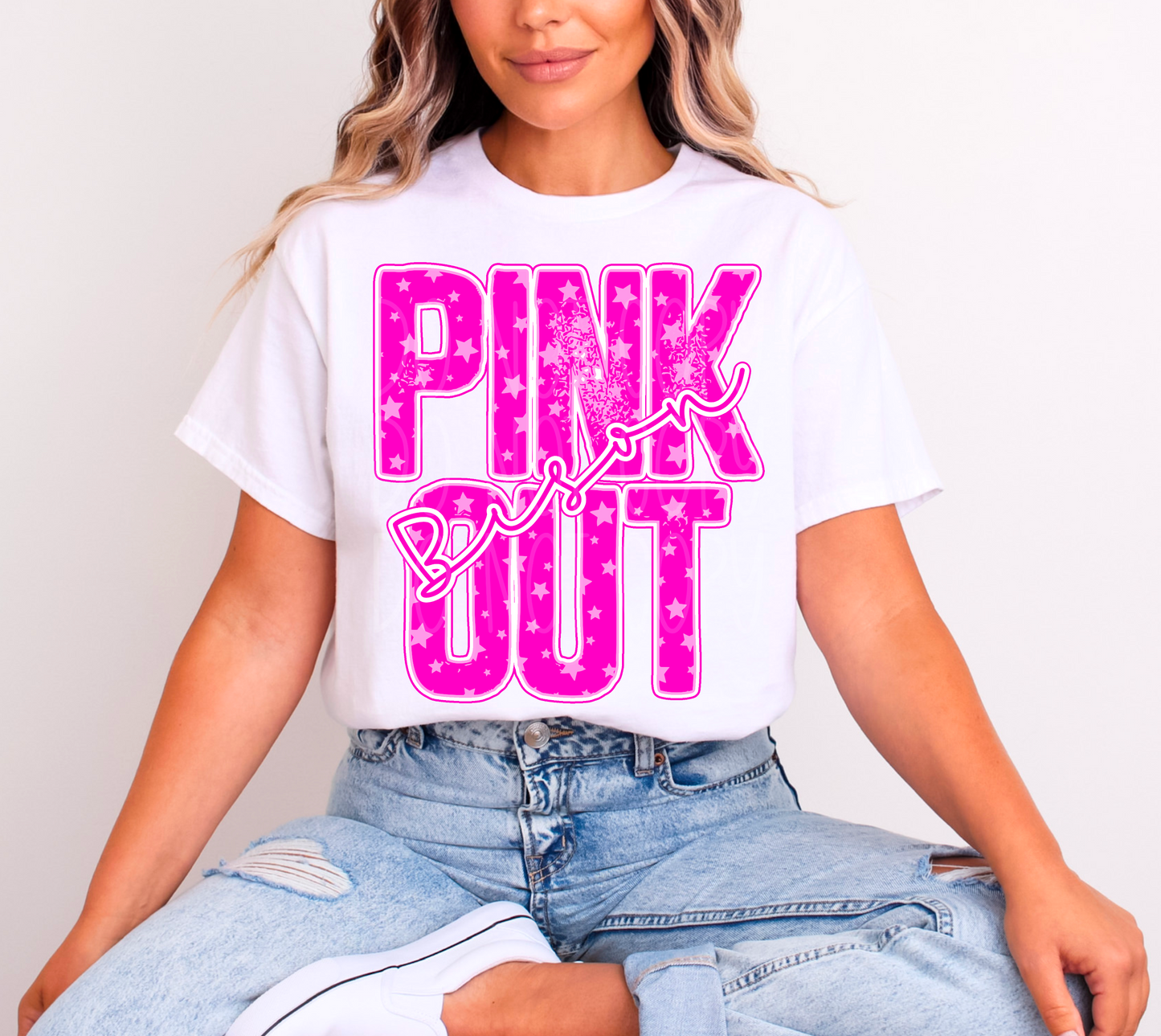 Pink Out Bison DTF Transfer | Trendy School Spirit DTF Transfer | High Quality Image Transfers | Ready to Press | Instant Peel