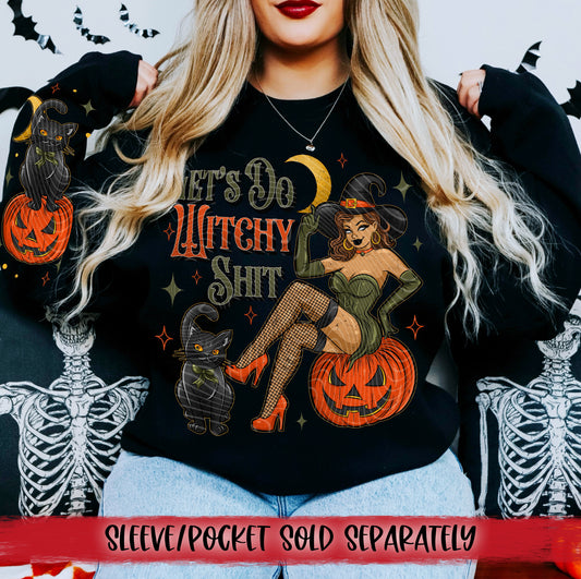 Let's Do Witchy Shit DTF Transfer | Trendy Halloween DTF Transfer | Ready to Press | High Quality DTF Transfers | Fast Shipping