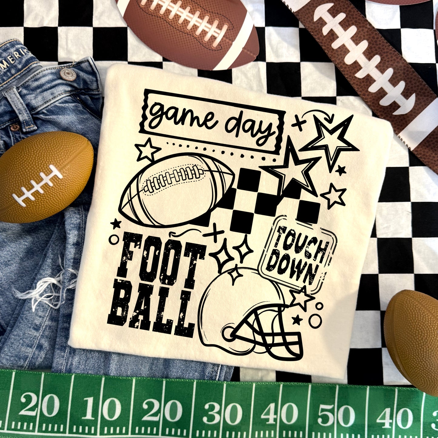 Game Day Football DTF Transfer | Football Shirt Transfer | Game Day Apparel | Football Season | Touchdown Transfer