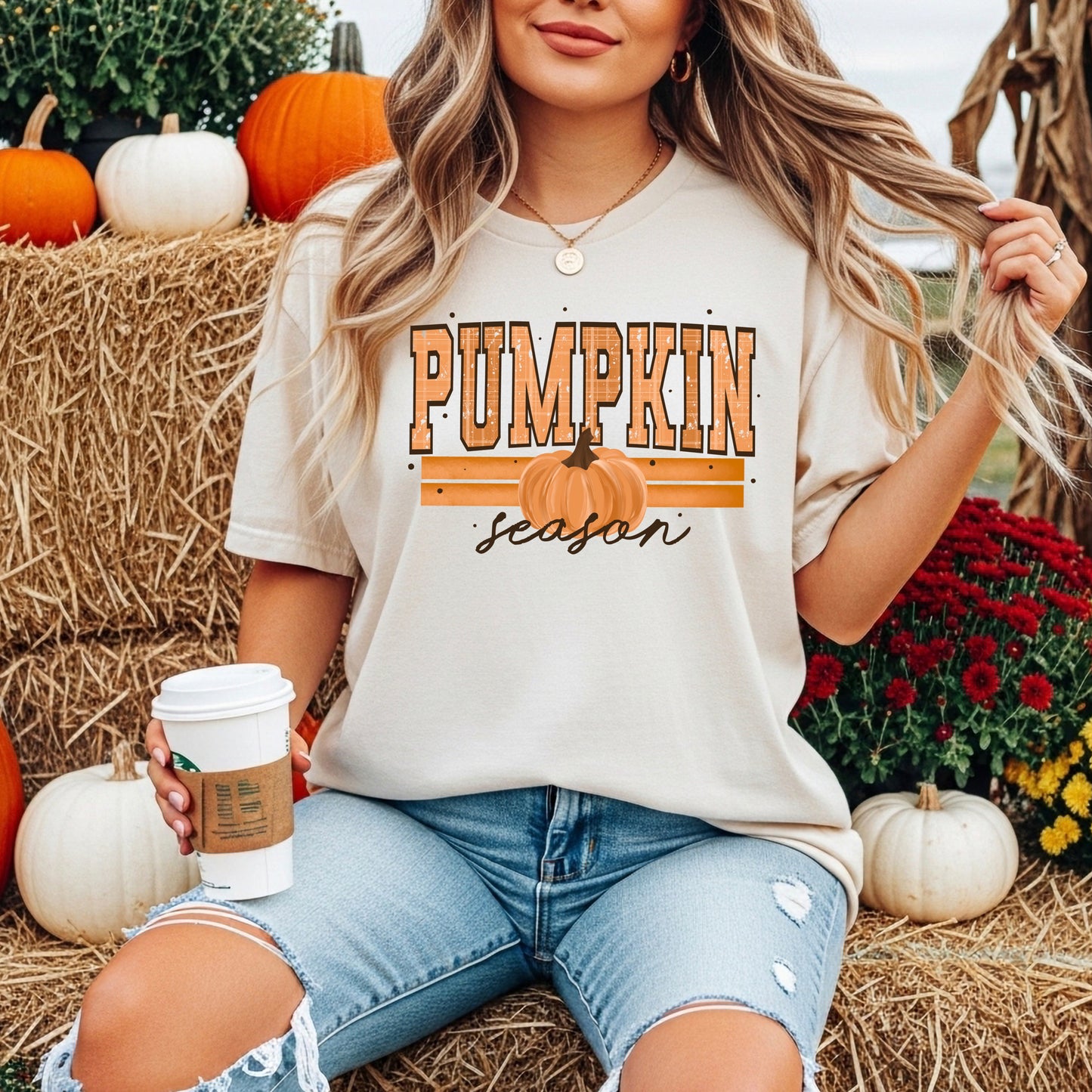 Fall DTF Transfers, Pumpkin Season Transfer, Autumn Shirt Transfer, Thanksgiving DTF, Fall Shirt Design, Instant Peel Transfer