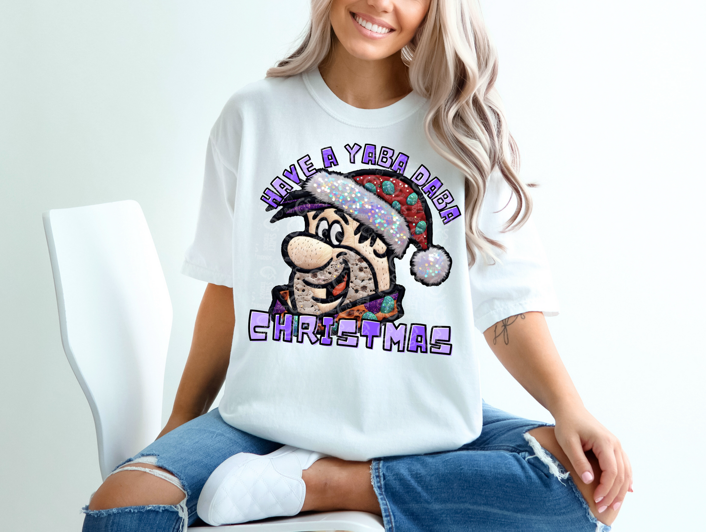 Have a Yaba Daba Christmas DTF Transfer | Christmas DTF Transfer | High Quality Image Transfers | Ready to Press | Fast Shipping