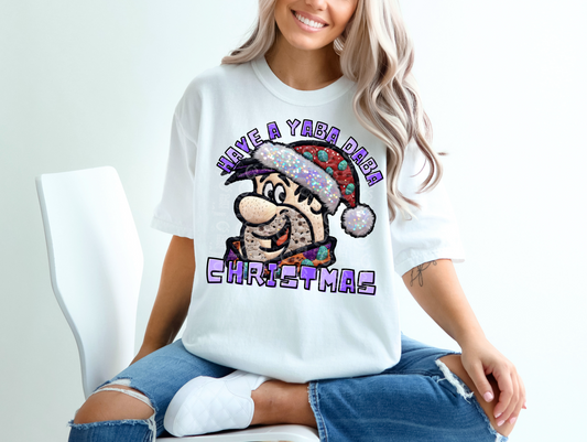 Have a Yaba Daba Christmas DTF Transfer | Christmas DTF Transfer | High Quality Image Transfers | Ready to Press | Fast Shipping