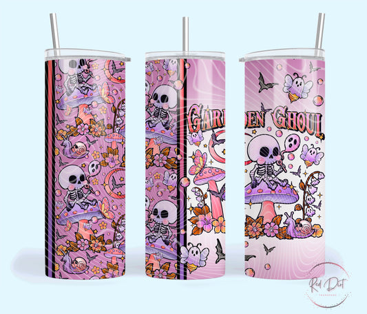 Garden Ghoul Insulated Tumbler with Plastic Lid and Sealed Reusable Straw | Trendy Cup | Hot/Cold Tumbler