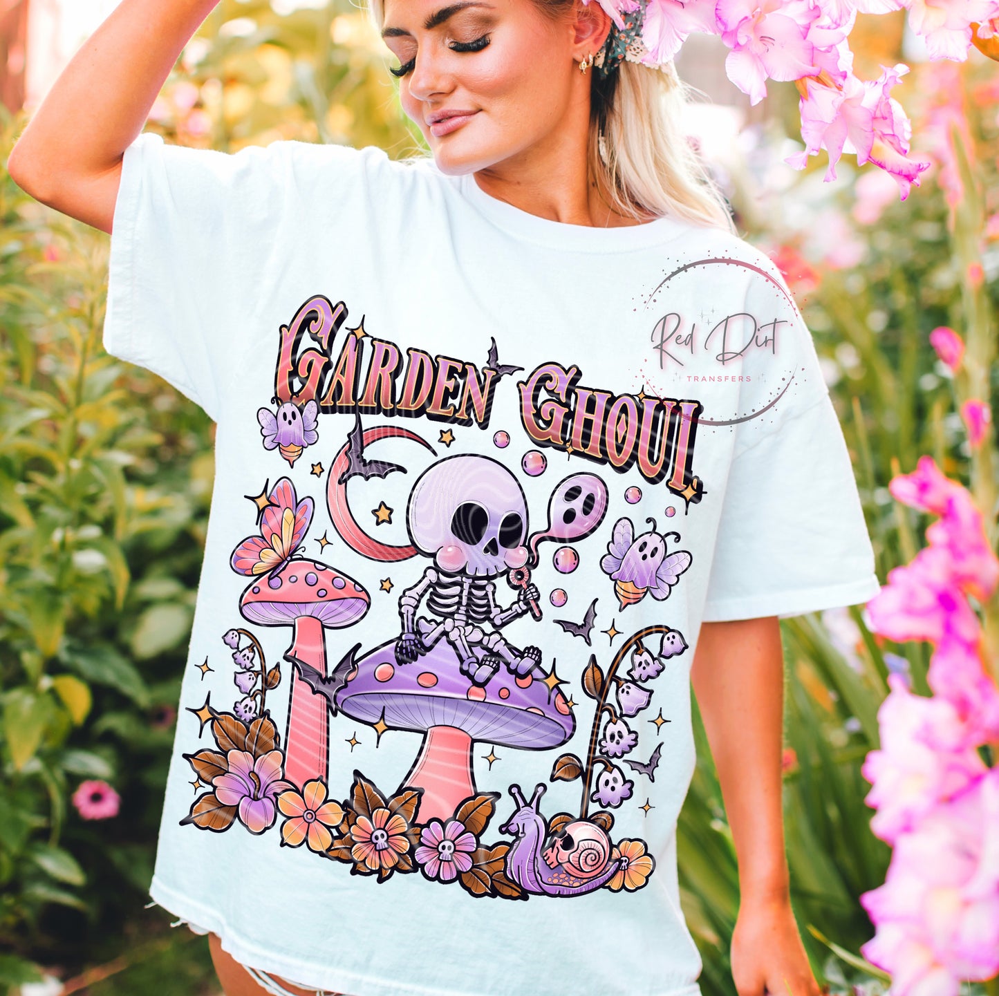 Garden Ghoul DTF Transfer | Trendy DTF Transfer | High Quality Image Transfers | Ready to Press | Instant Peel