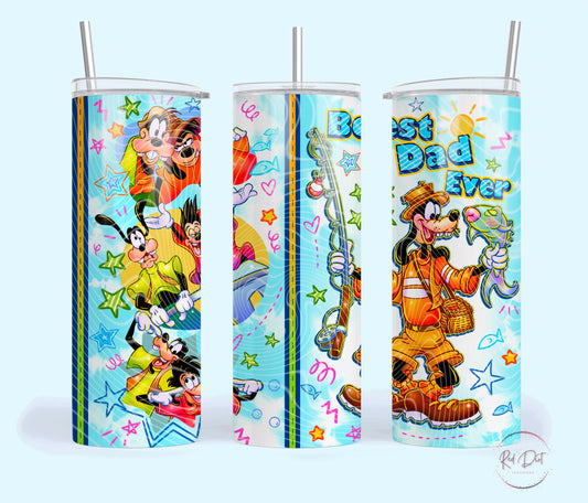 Best Dad Ever Insulated Tumbler with Plastic Lid and Sealed Reusable Straw | Trendy Father's Day Cup | Hot/Cold Tumbler