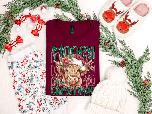 Mooey I Mean Merry Christmas DTF Transfer | Trendy Christmas DTF Transfer | High Quality Image Transfers | Ready to Press | Instant Peel