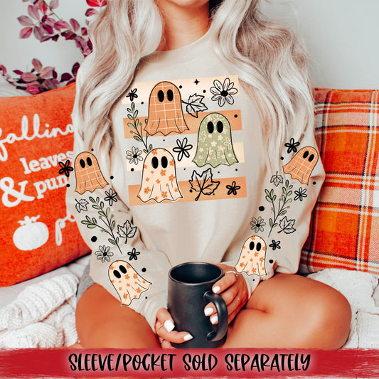 Fall Ghost DTF Transfer | Cute Halloween Ghost Transfer | Autumn Shirt Design | Halloween DTF | Ghost Shirt Transfer