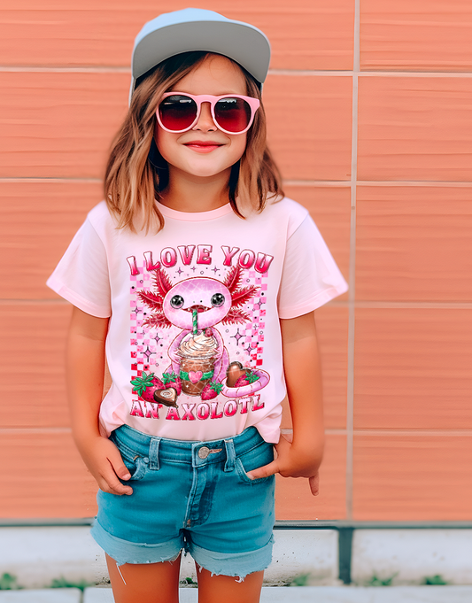 I Love You Axolotl T-Shirt | Trendy Axolotl Shirt | Fast Shipping | Super Soft Shirts for Men/Women/Kid's | Bella Canvas