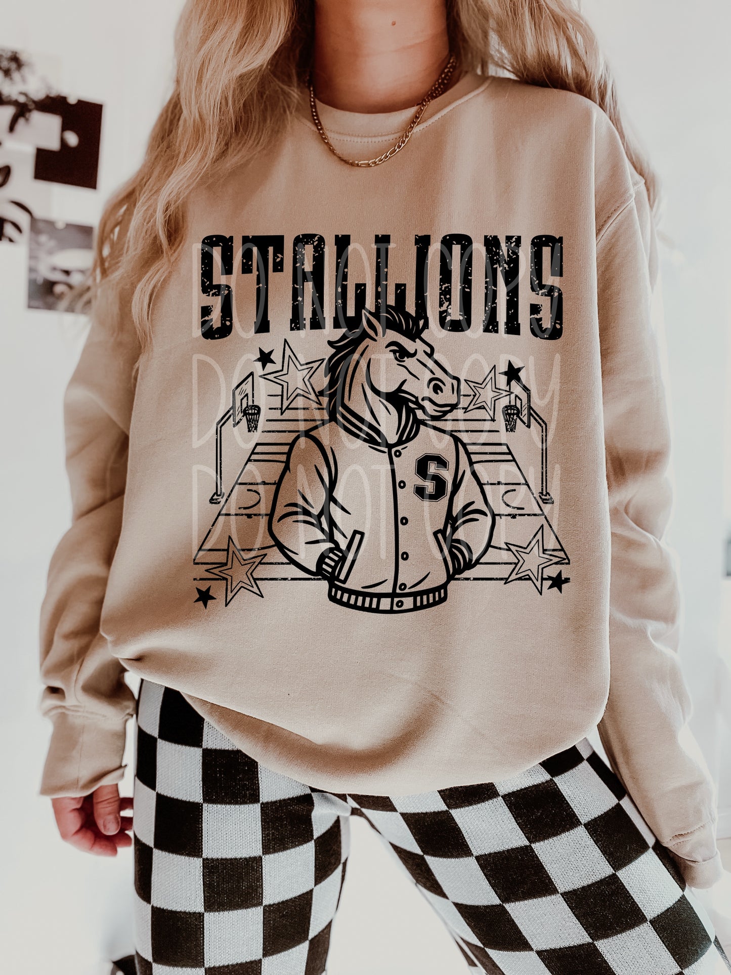 Stallions Basketball Letterman DTF Transfer | Trendy School Spirit DTF Transfer | High Quality Image Transfers | Ready to Press | Instant Peel