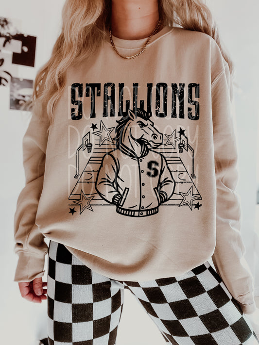 Stallions Basketball Letterman DTF Transfer | Trendy School Spirit DTF Transfer | High Quality Image Transfers | Ready to Press | Instant Peel