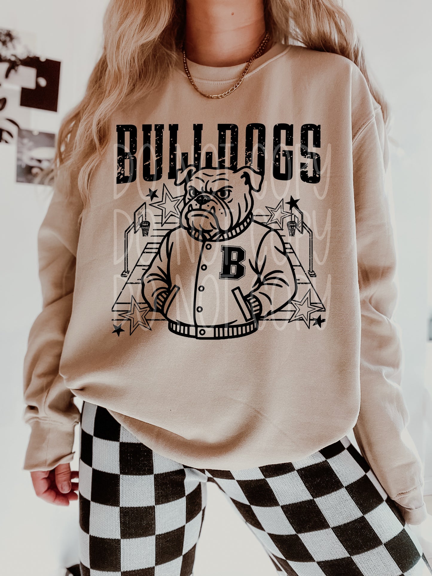Bulldogs Basketball Letterman DTF Transfer | Trendy School Spirit DTF Transfer | High Quality Image Transfers | Ready to Press | Instant Peel