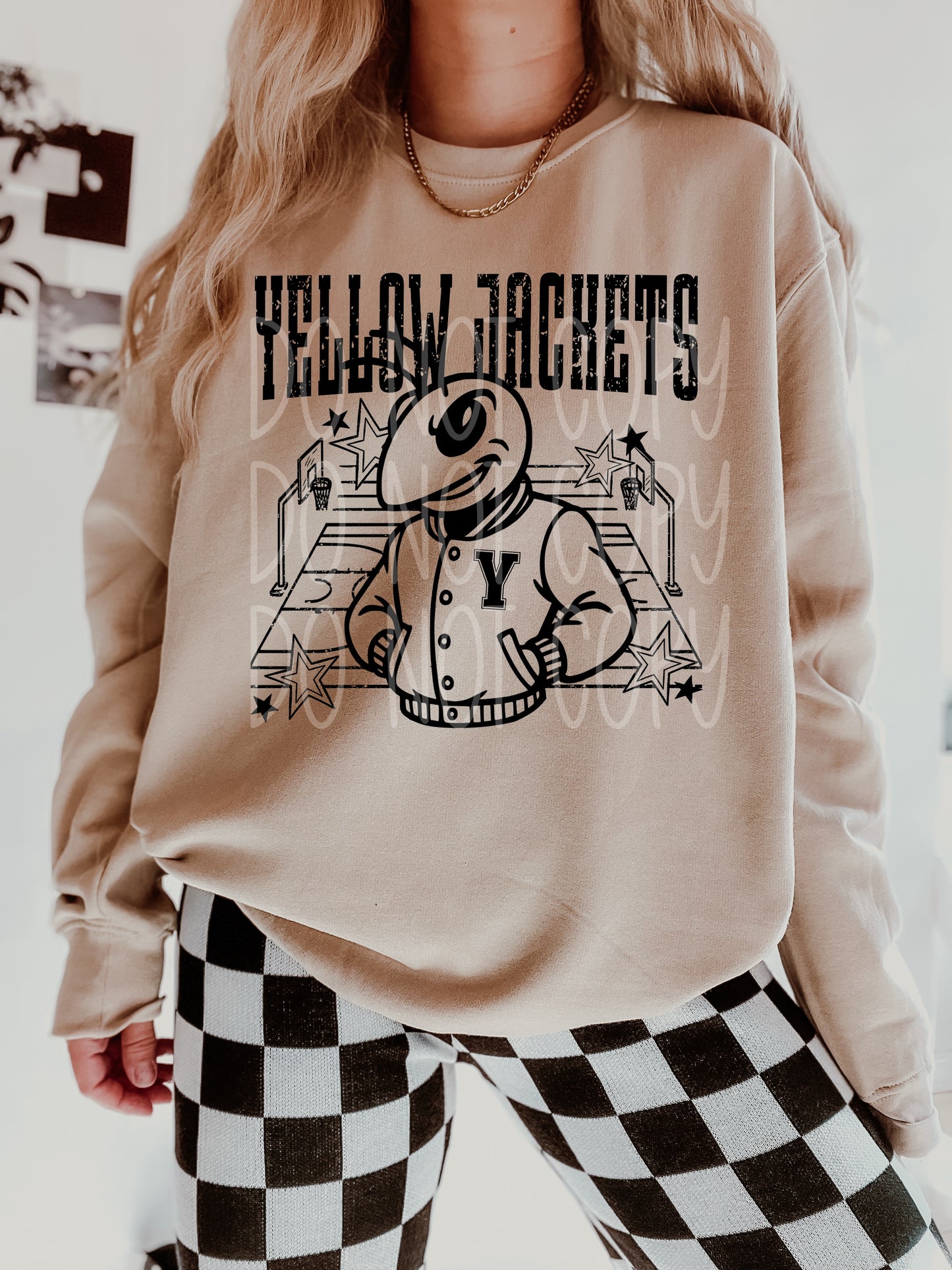 Yellow Jackets Basketball Letterman DTF Transfer | Trendy School Spirit DTF Transfer | High Quality Image Transfers | Ready to Press | Instant Peel